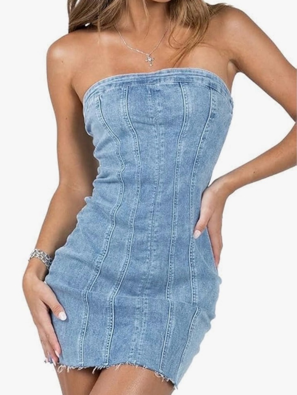 Denim Mini Dress - Picture 3 of 5